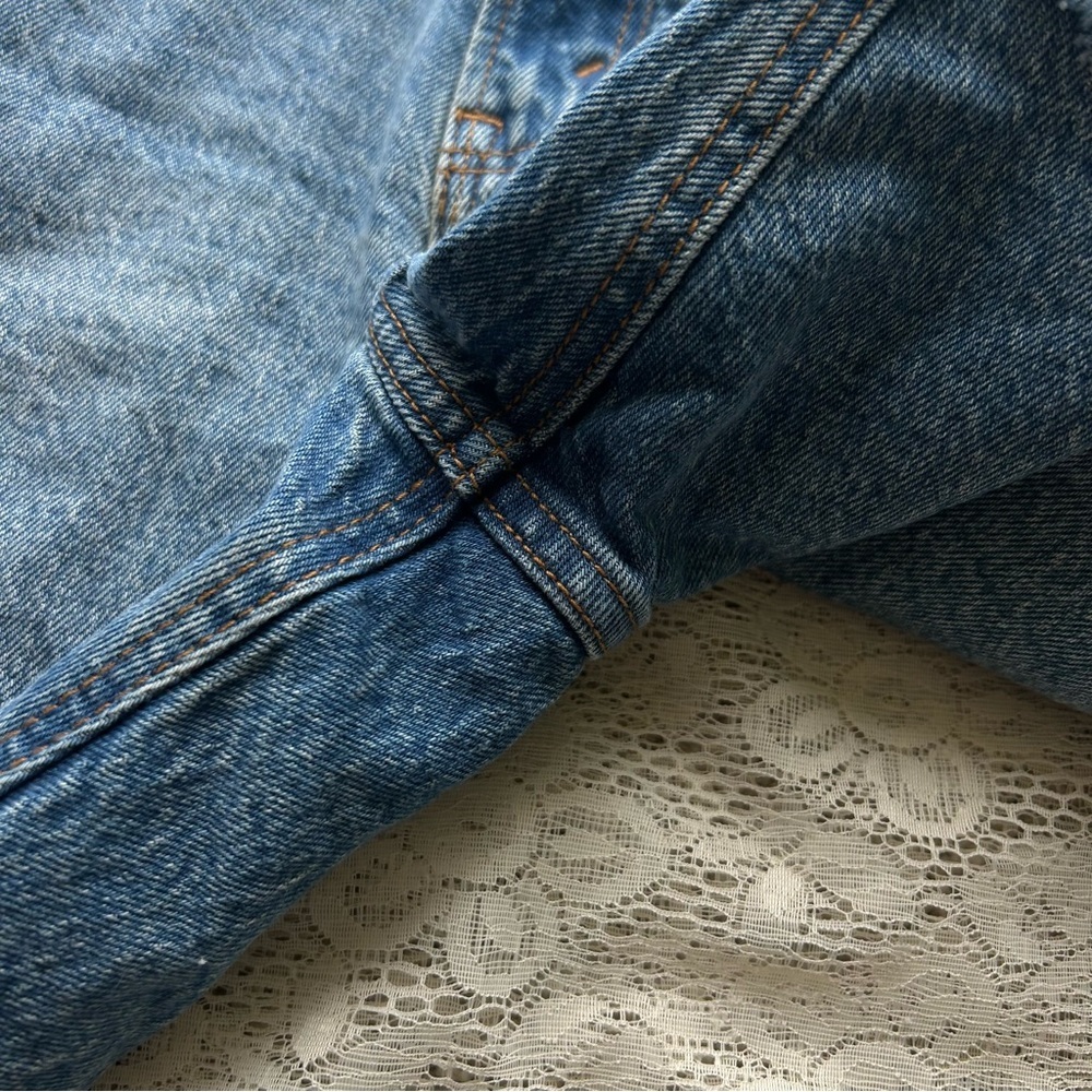 Abercrombie Curve Love High Rise Dad Short 00/24 denim Jean shorts - Picture 6 of 10